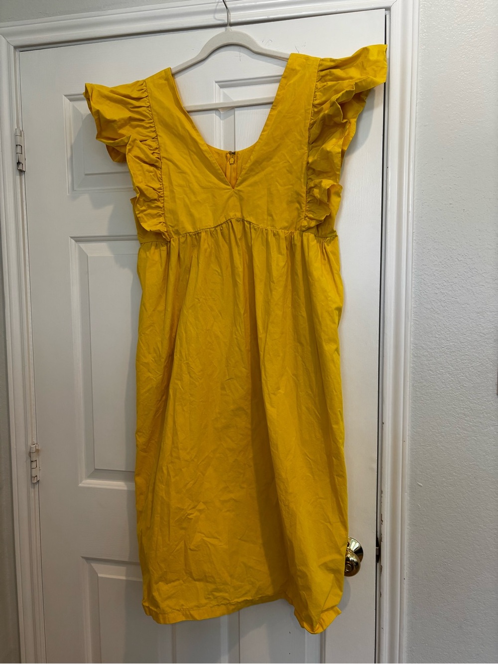 Maeve Bright Yellow Ruffle-Sleeve Dress